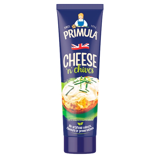 Primula Cheese Spread Plus Chives 150G Tube Tesco Groceries