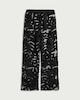 image 4 of F&F Leaf Lace Wide Leg Beach Trousers in Black