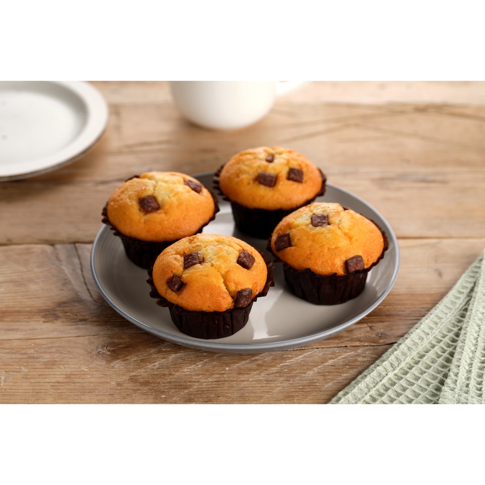 image 1 of Tesco Chocolate Muffins 4 Pack
