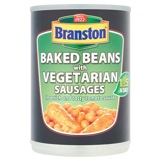 Branston Baked Beans & Vegetarian Sausage 400G Tesco Groceries