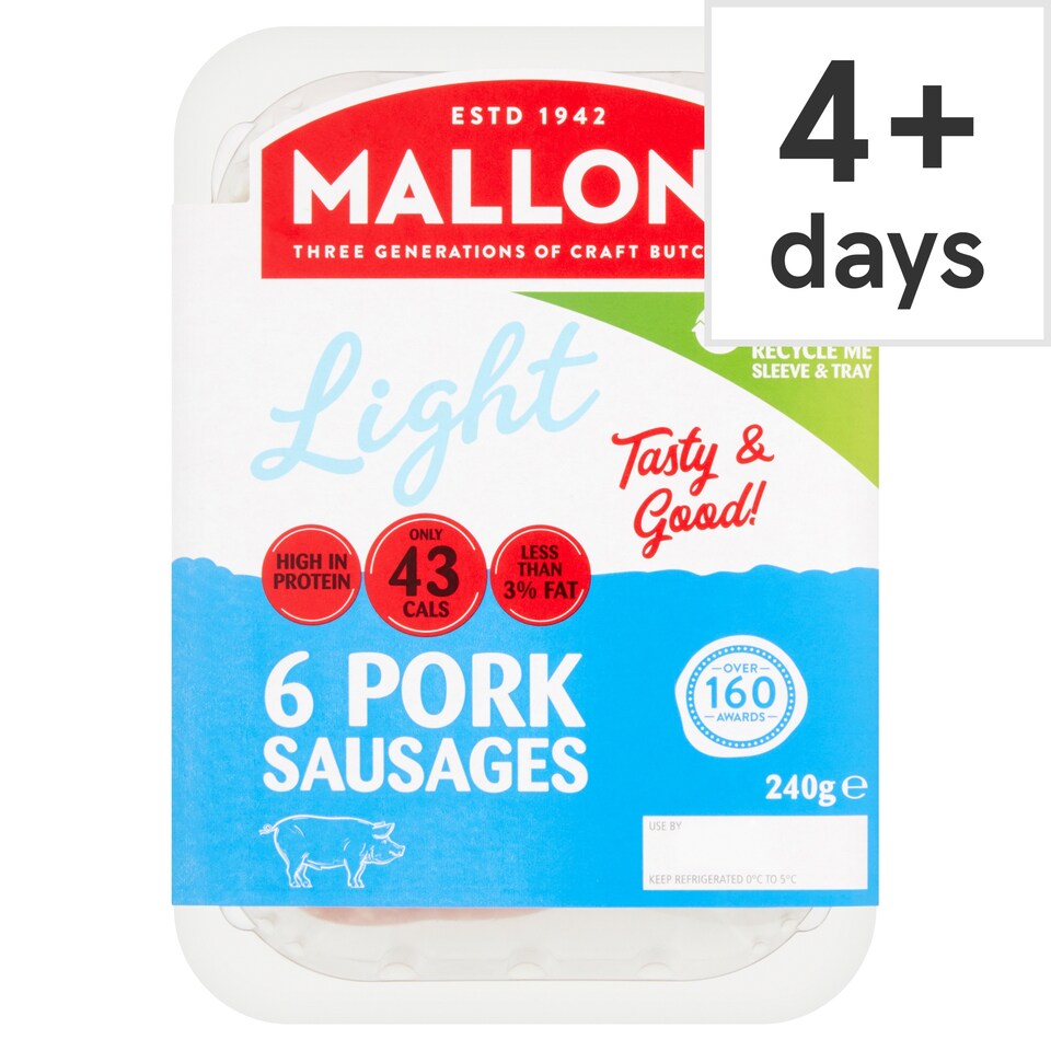 Mallon's Low Fat Gluten Free Sausages 240G