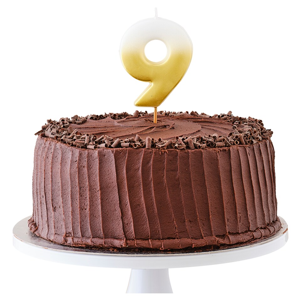 image 1 of Ginger Ray Shimmer Gold Number 9 Candle