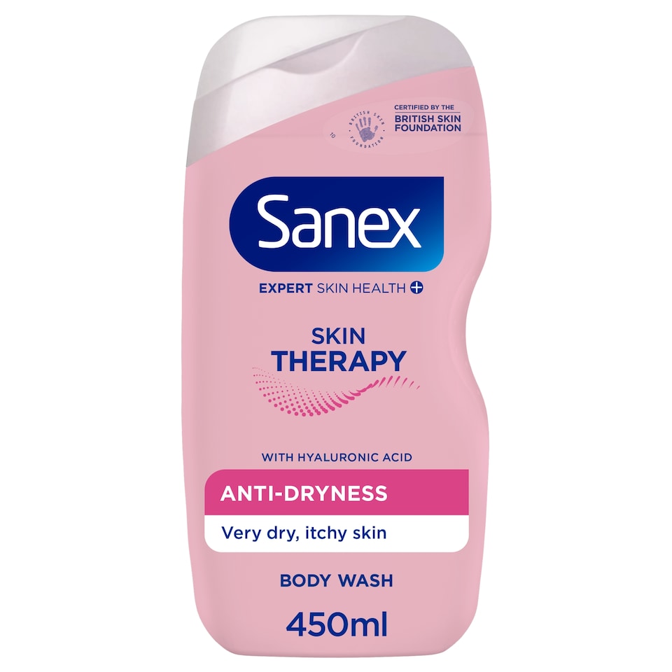 image 1 of Sanex Expert Skin Health+ Skin Therapy Anti Dryness Body Wash 450ml