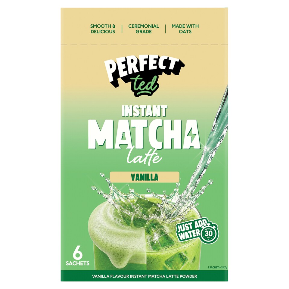 PerfectTed Instant Matcha Latte Vanilla 6 Sachets 118.2g