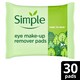 image 1 of Simple Kind To Eyes Eye Make-Up Remover Pads 30S