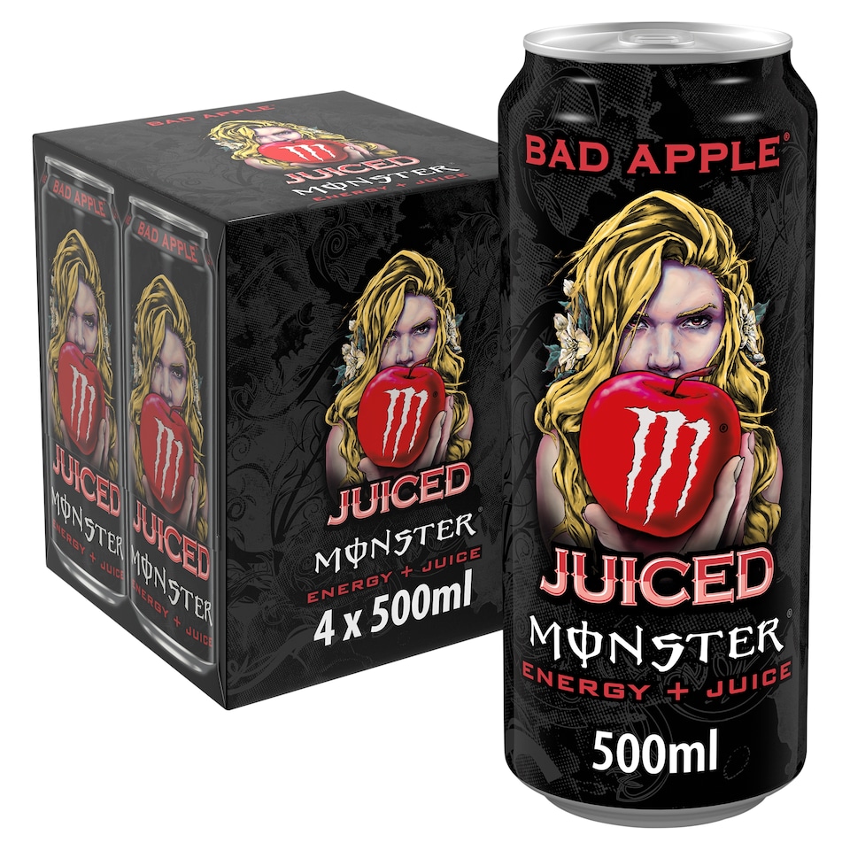 image 1 of Monster Juiced Energy Drink - Bad Apple 4 x 500ml