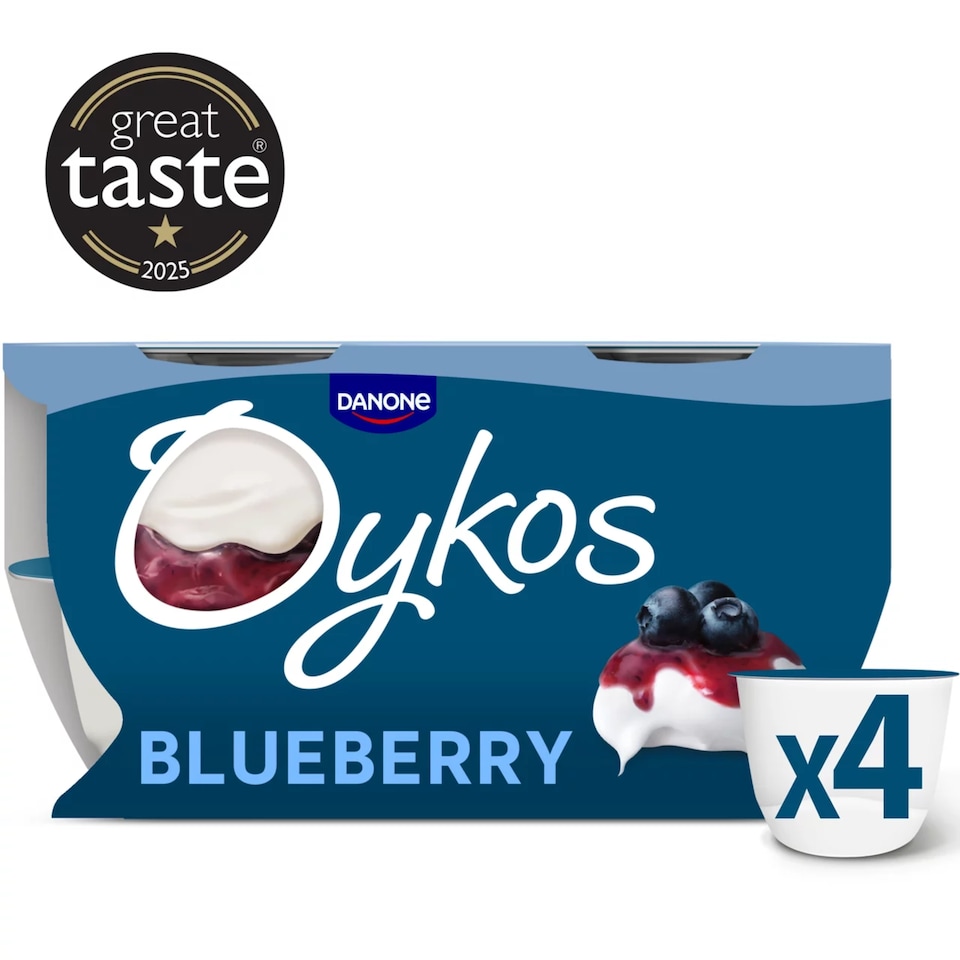 image 1 of Oykos Blueberry Luxury Greek Style Yoghurt Dessert 4x110g