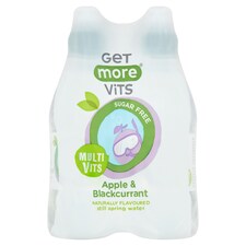 Get More Vitamins Apple & Blackcurrant Water 4X330ml