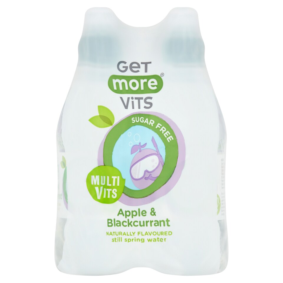 Get More Vitamins Apple & Blackcurrant Water 4X330ml