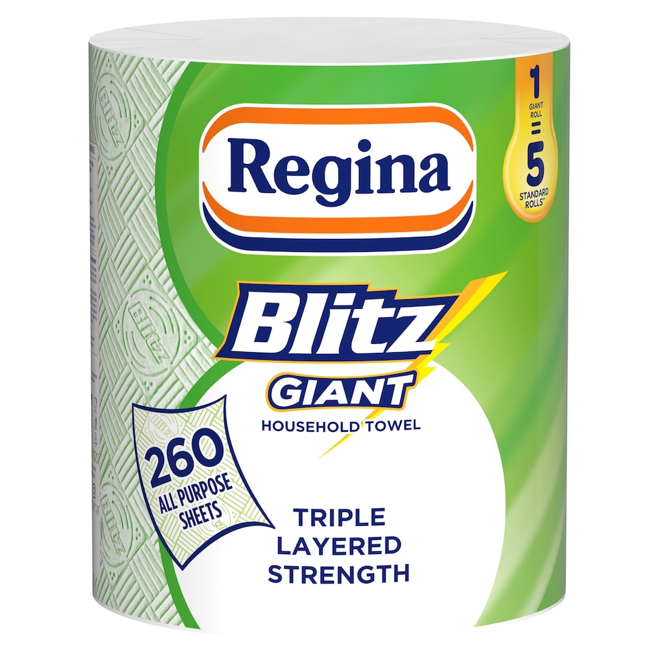 image 1 of Regina Blitz Giant Kitchen Roll 260 All Purpose Sheets 1 Roll 