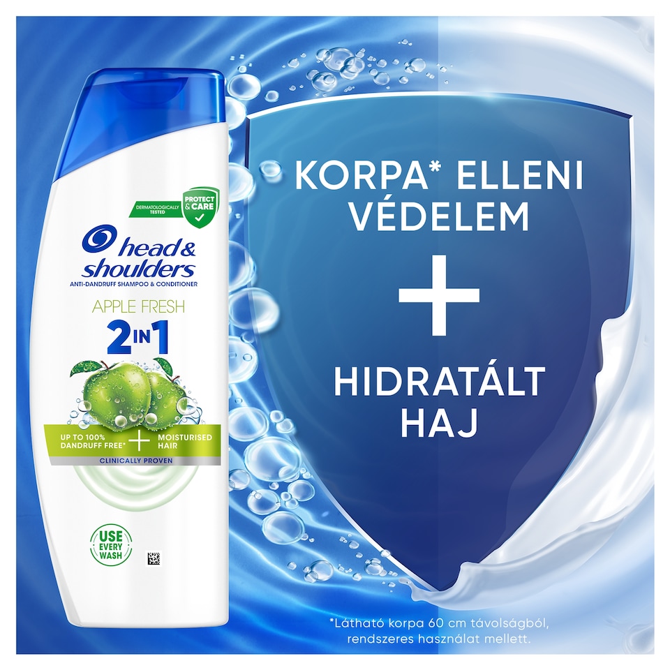 image 1 of Head & Shoulders Apple Fresh 2in1 Anti Dandruff Shampoo, 330ml. Fresh Feeling, Apple Scent
