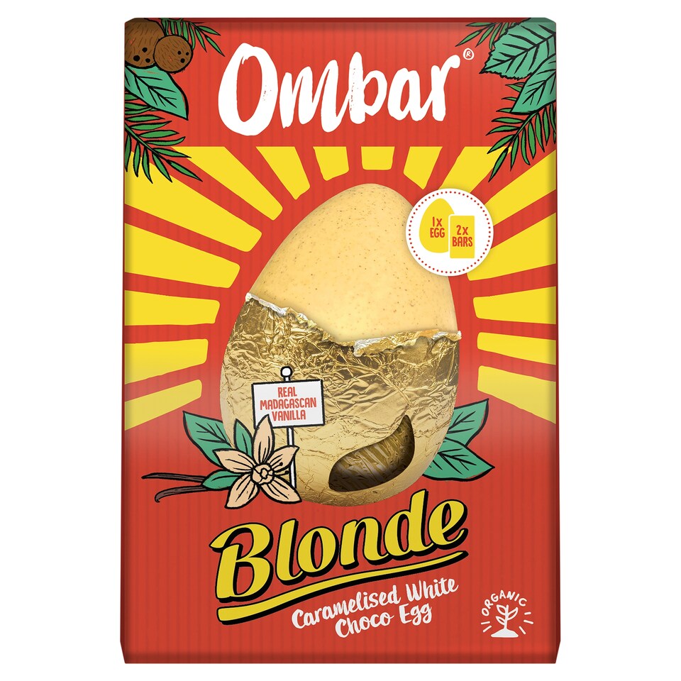 Ombar Blonde caramelised white choco easter egg 216g