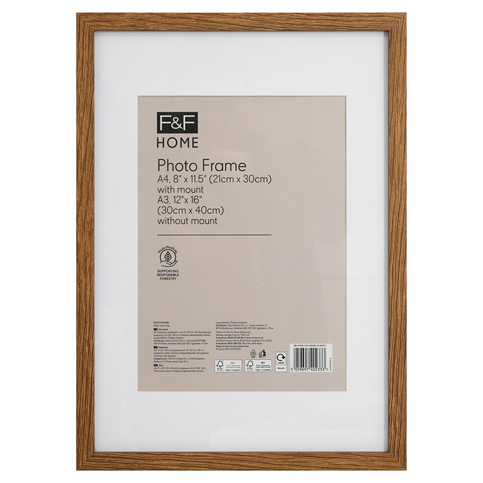 F&F Home Mango Wood 2 in 1 Frame A3