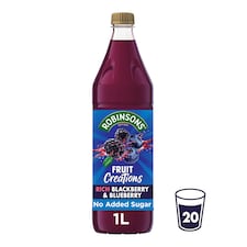 Robinsons Fruit Creations Blackberry & Blueberry Squash 1L