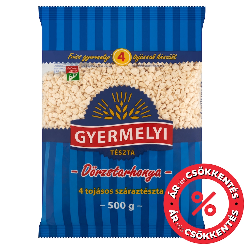 Gyermelyi Egg Barley Dry Pasta with 4 Eggs 500 g