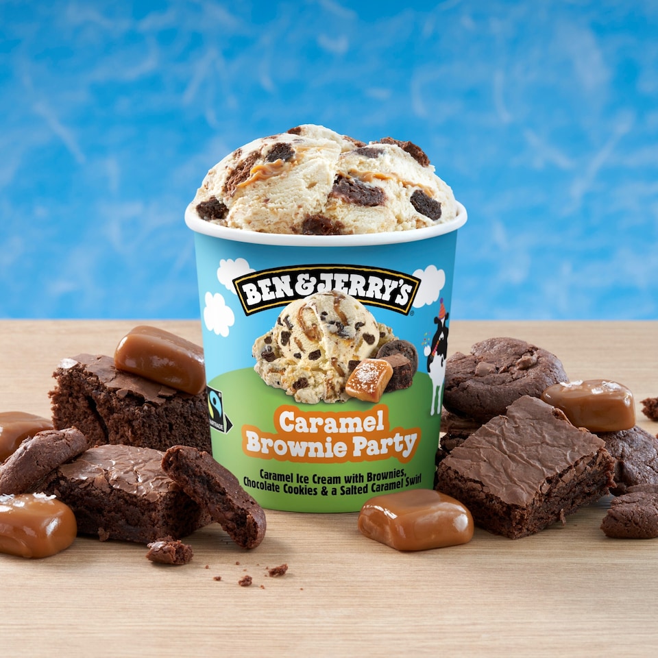 image 1 of Ben & Jerry's Caramel Brownie Party Ice Cream Tub 465ml