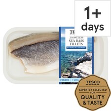 Tesco 2 Boneless Sea Bass Fillets 180G