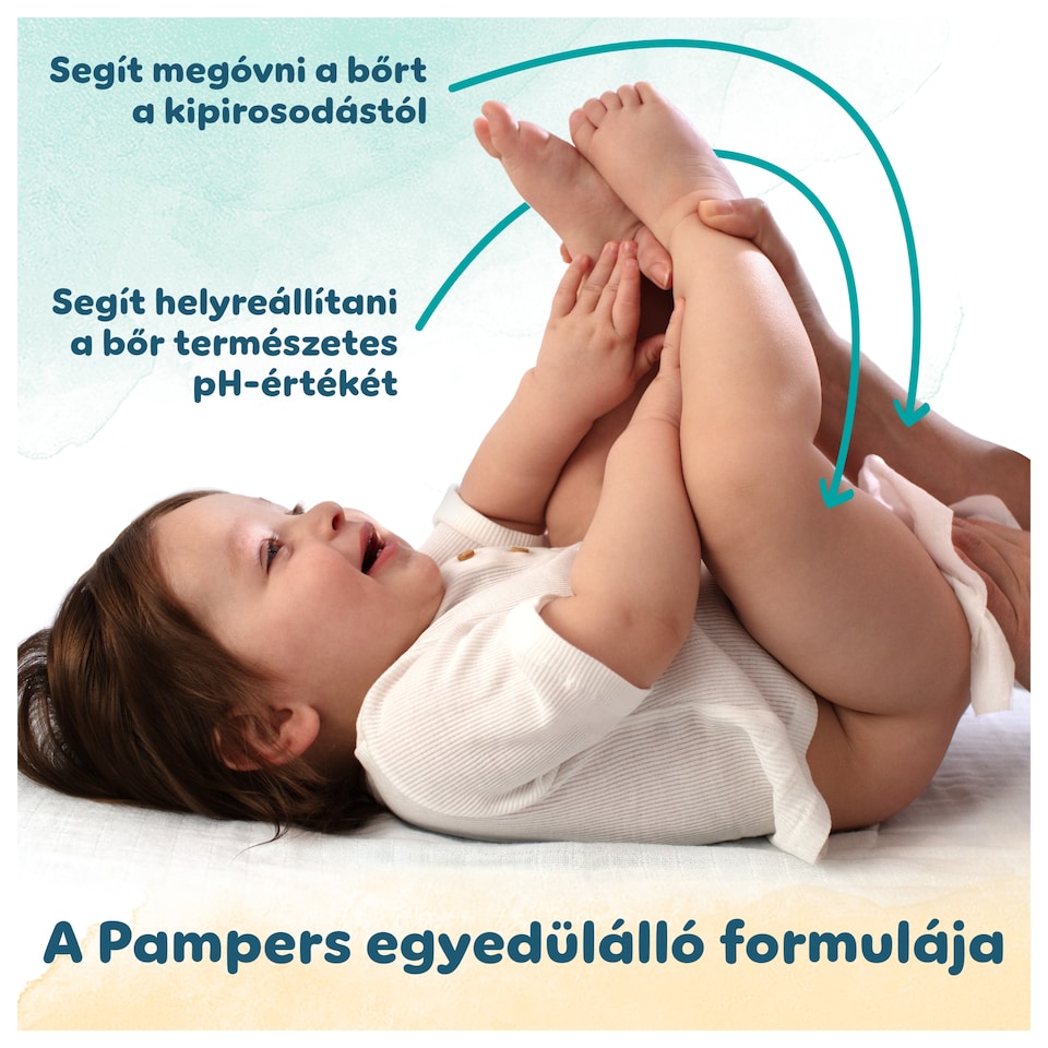 Pampers Harmonie Protect & Care Nedves Törlőkendő, 4 Csomag = 176 db Törlőkendő  1. kép