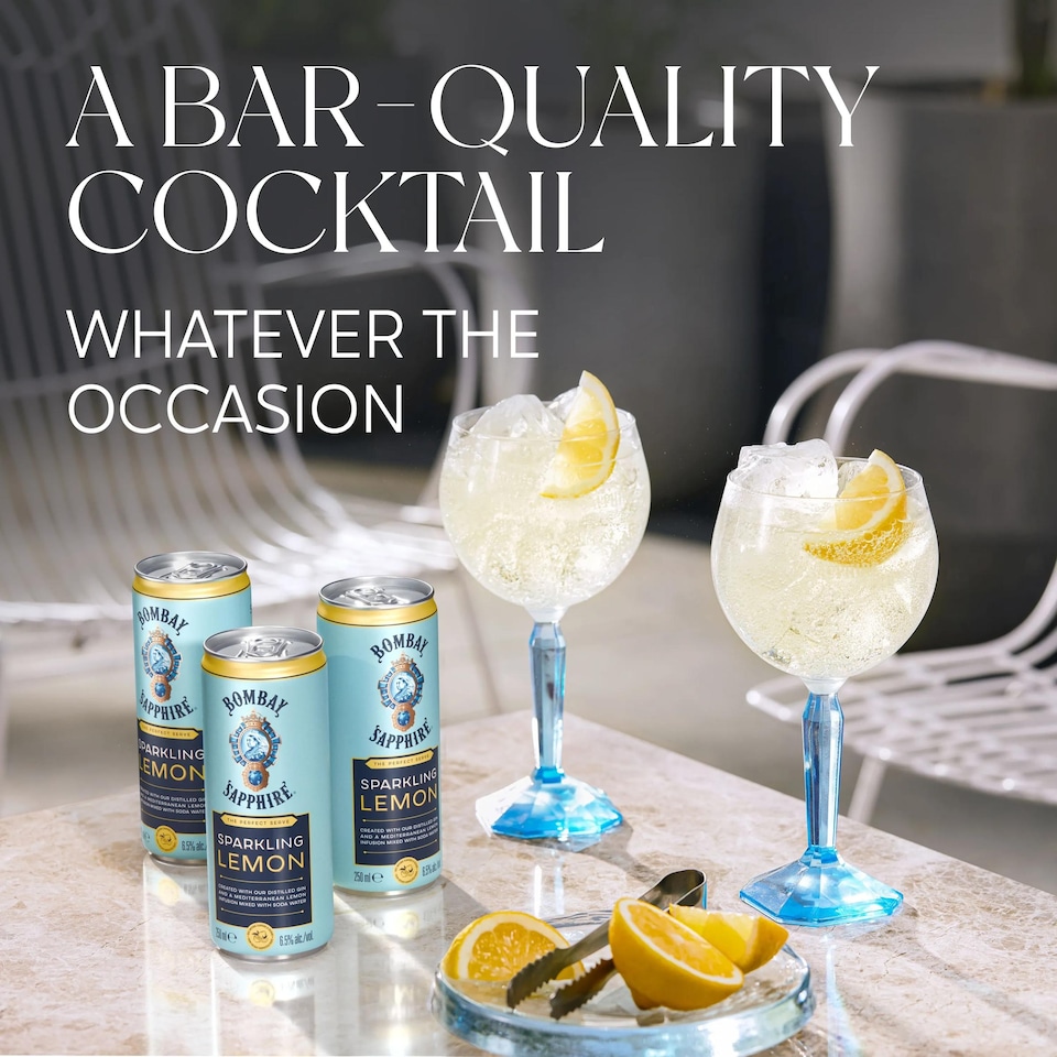 image 1 of Bombay Presse Citrus Collins Lemon Gin Cocktail 250Ml