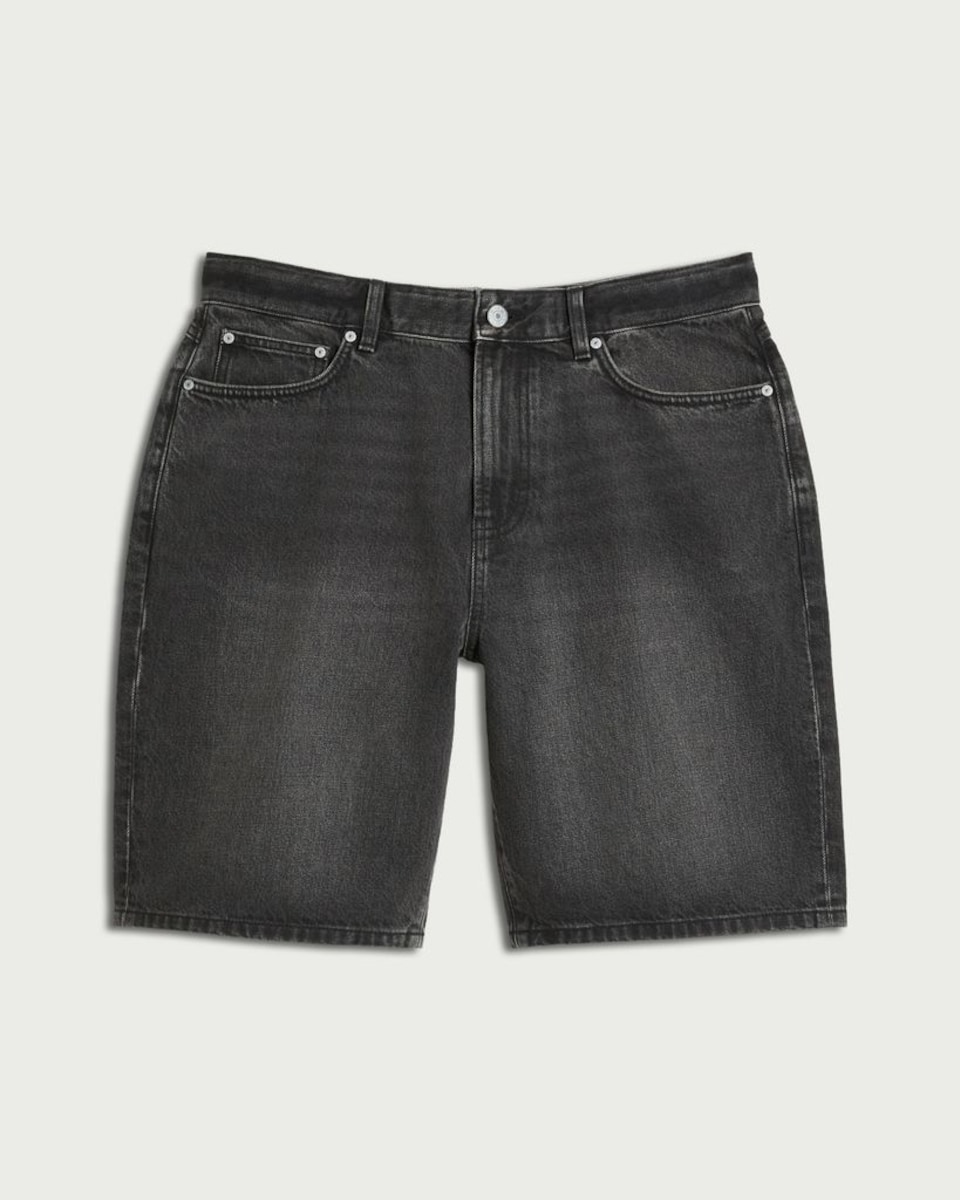 image 1 of RDA Pure Cotton Denim Shorts in Grey