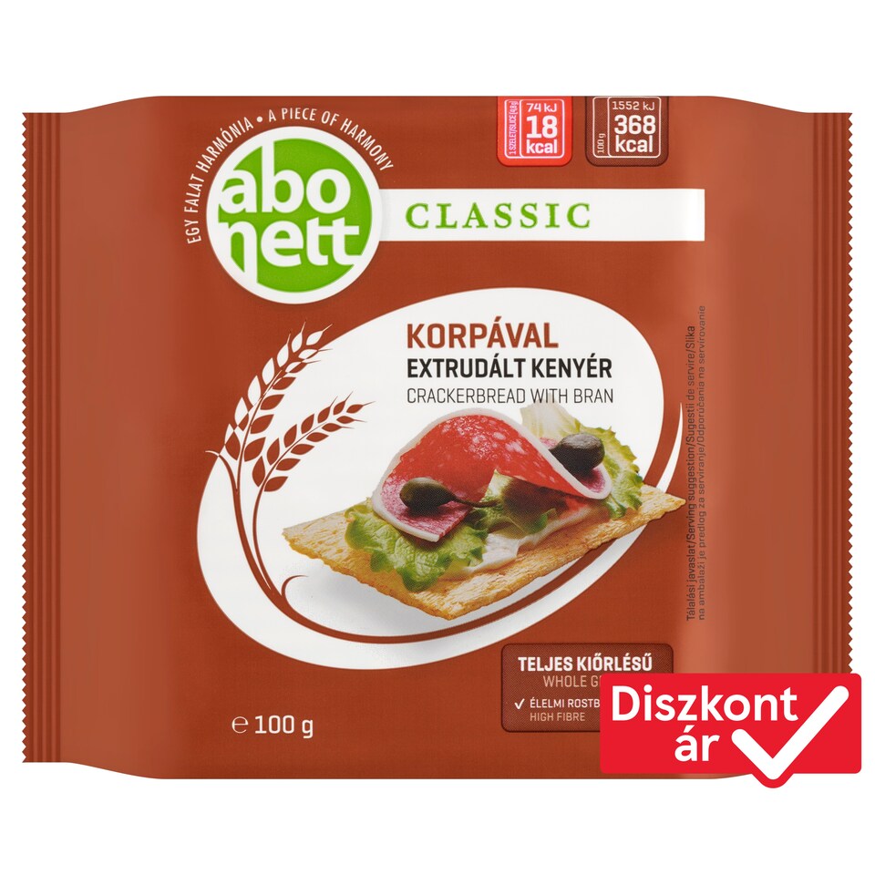 image 1 of Abonett Classic Crackerbread with Bran 100 g