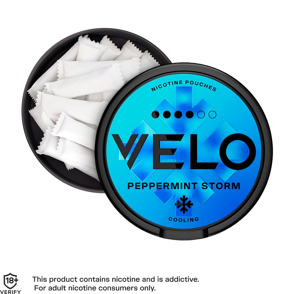 image 1 of Velo 20 Cooling Storm Nicotine Pouches 10.9Mg 14G