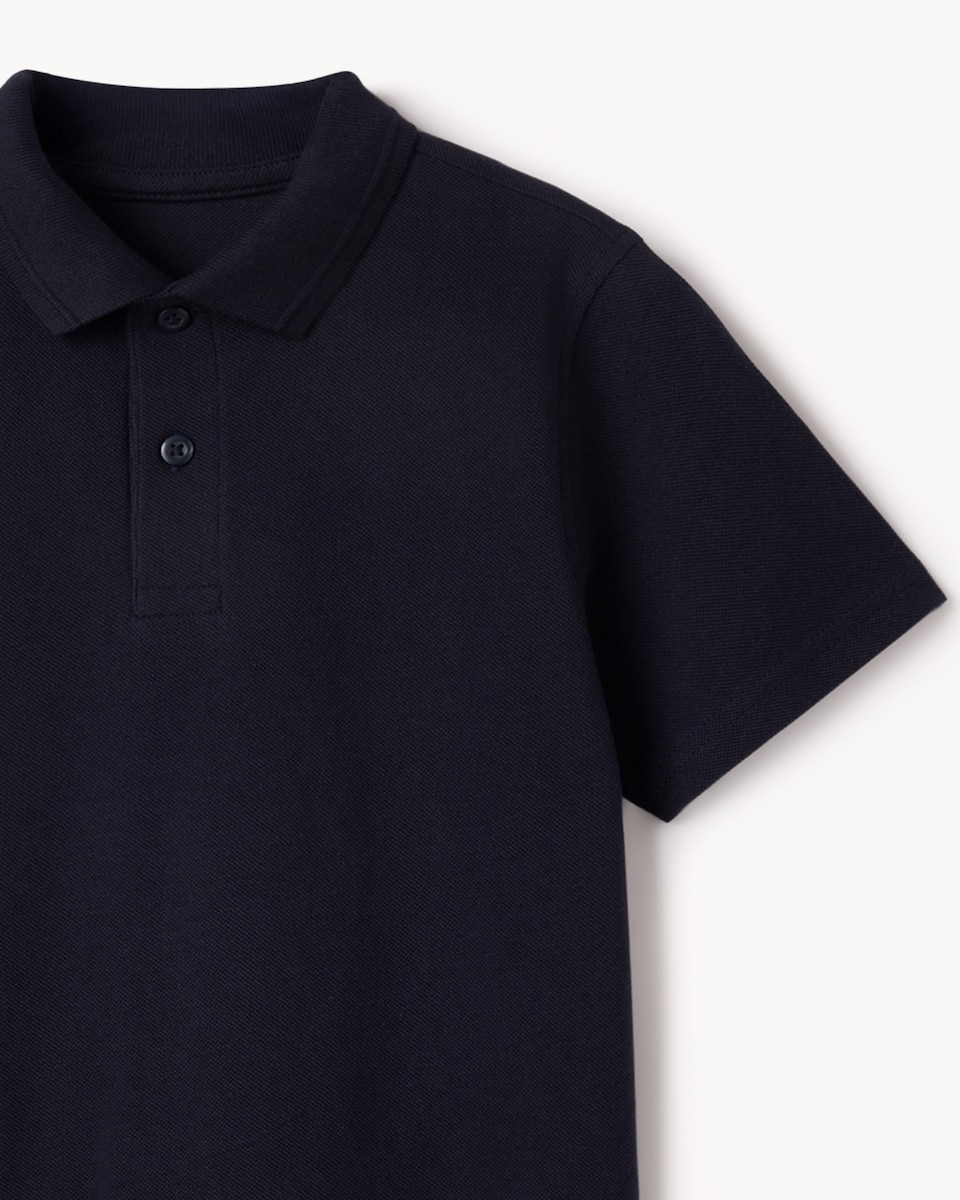 image 1 of F&F School Boys 3-Pack Pure Cotton Regular Fit Polo Shirts in Navy