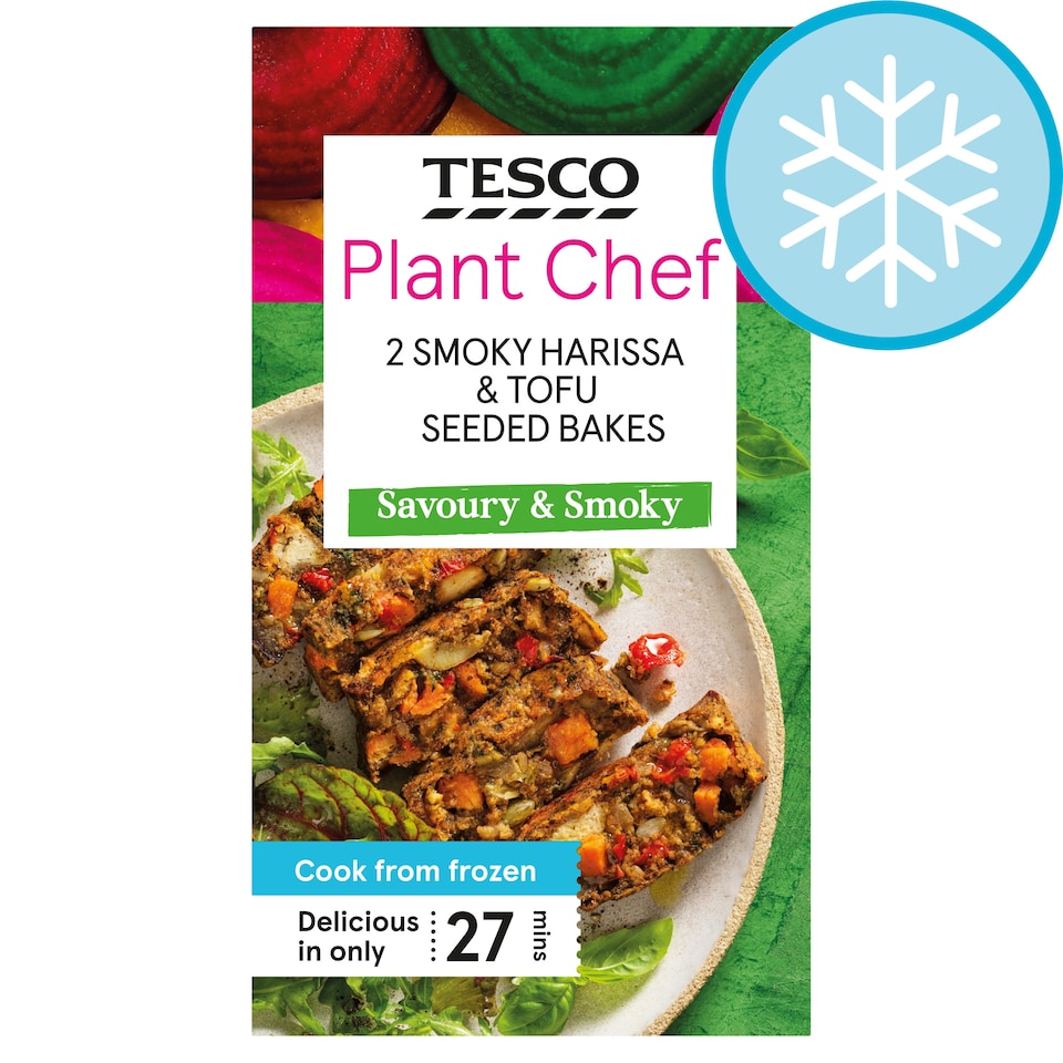 Tesco Plant Chef 2 Smoky Harissa & Tofu Seeded Bakes 240g