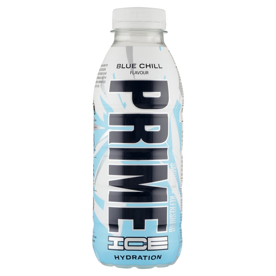 Prime Ice Hydration Blue Chill áfonya-, narancs- és lime ízű szénsavmentes üdítőital 500 ml 
