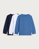 image 4 of F&F Boys 3-Pack Pure Cotton Long Sleeved Tops in Multi