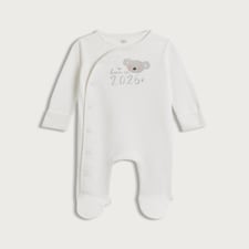 F&F Baby Pure Cotton Born in 2026 Sleepsuit in White