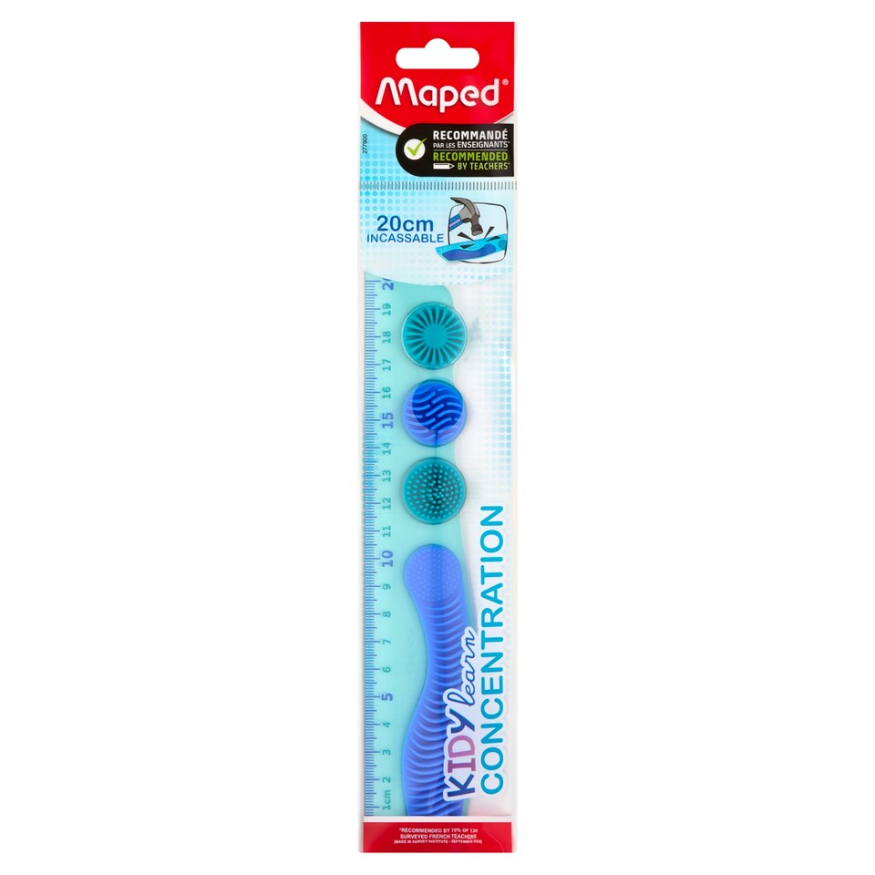 Maped Kidy Learn Concentration Plastic Ruler 20 cm