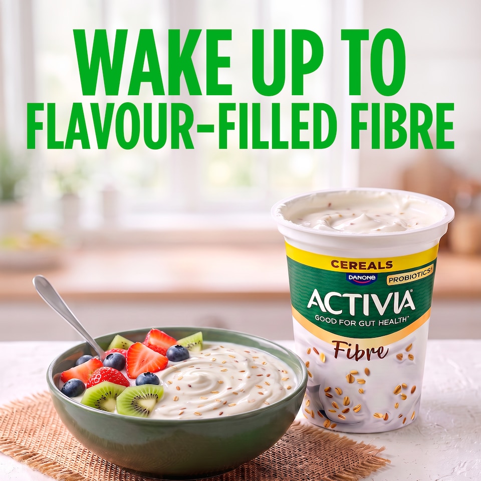 image 1 of Activia Fibre Cereals Gut Health Yoghurt 400g