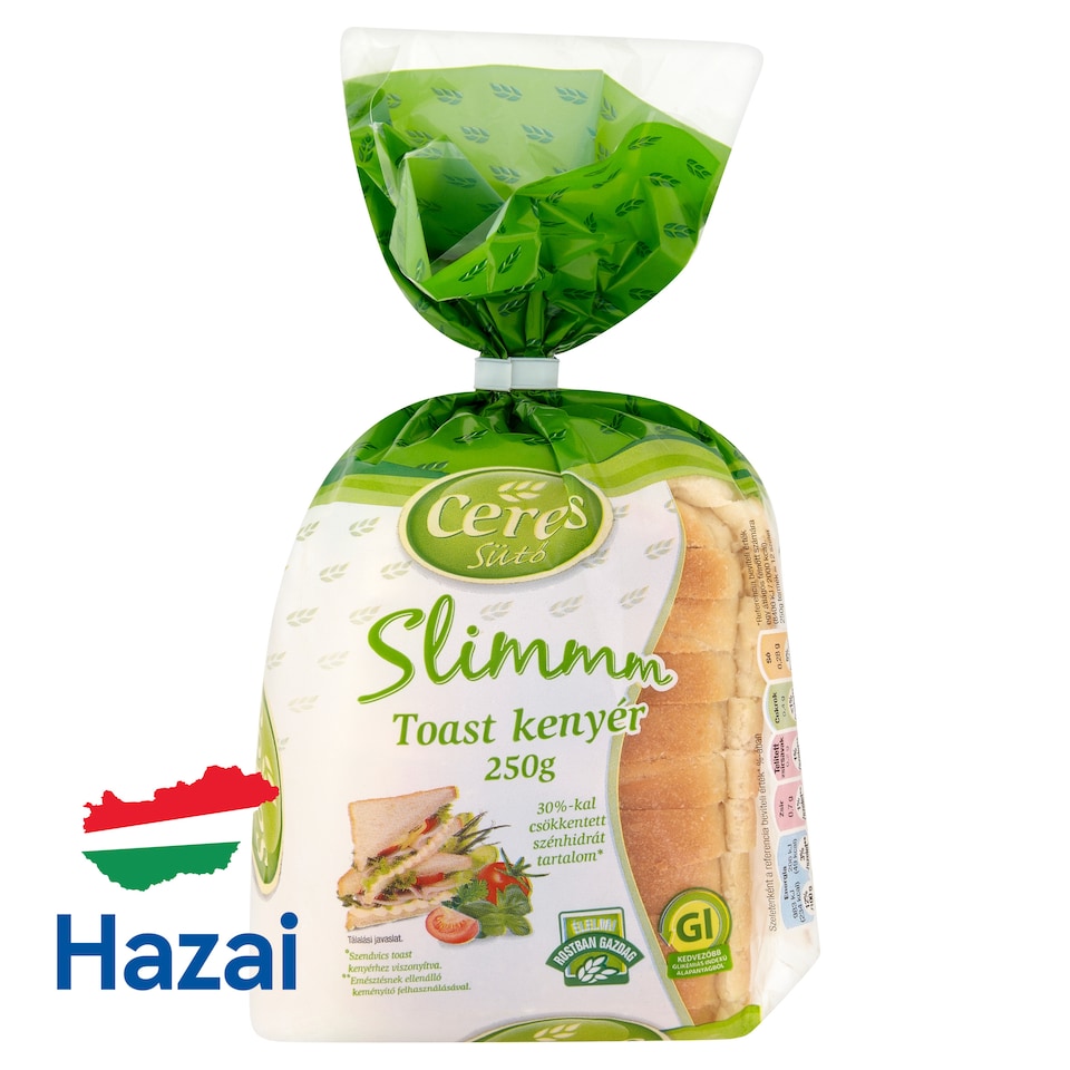 Ceres Sütő Slimmm toast kenyér 250 g  1. kép