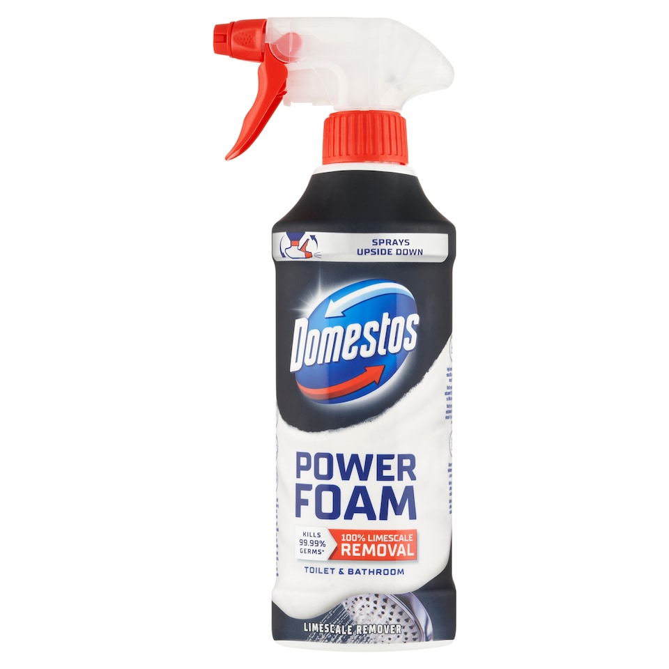 image 1 of Domestos Power Foam Limescale Remover Toilet & Bathroom 435ml