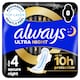 image 1 of Always Ultra Secure Night Size 4 Sanitary Towels with Wings 8 Pack