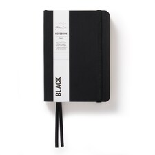 Agenzio Small Black Ruled Notebook