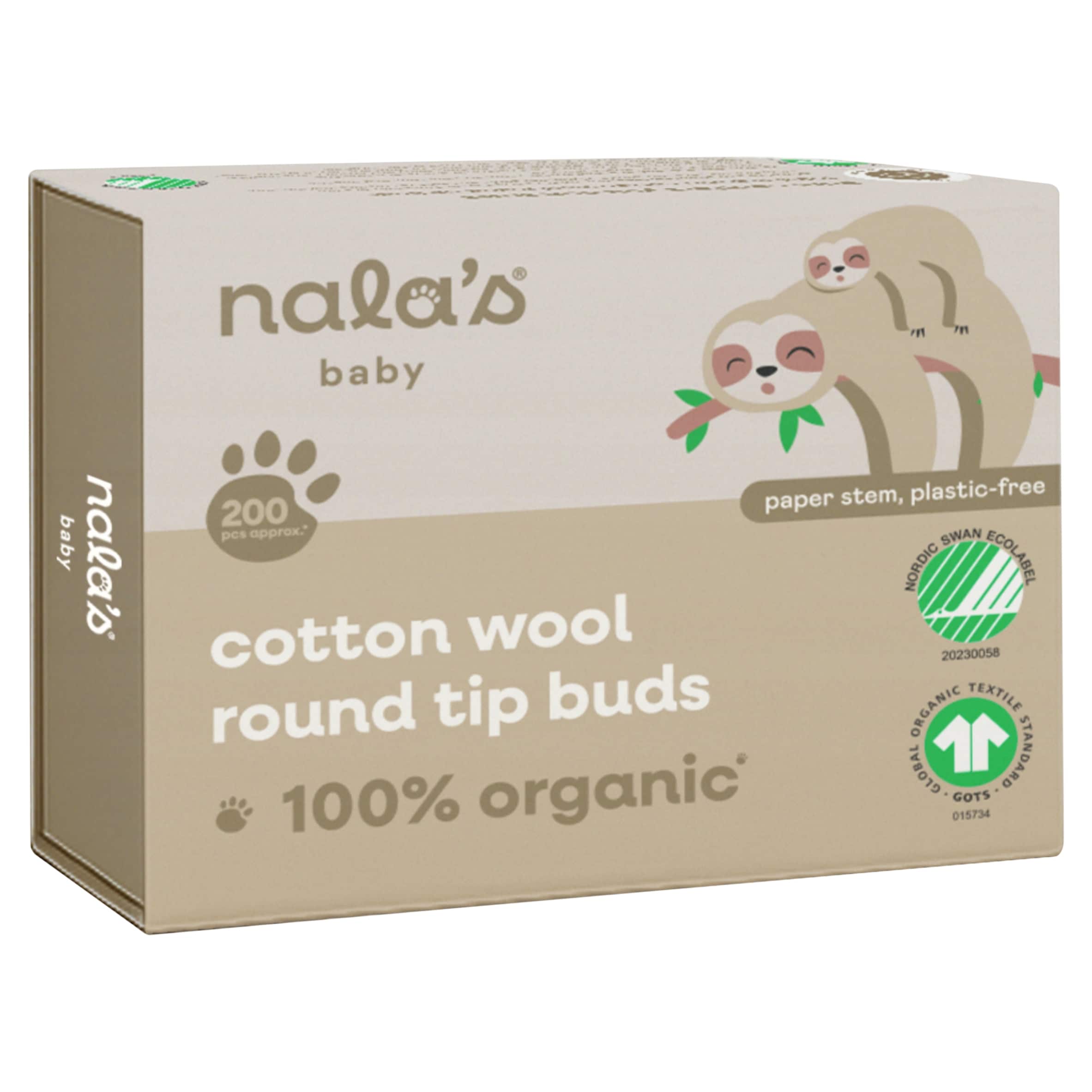 Nala's Baby Cotton Wool Round Tip Buds 200 Pieces