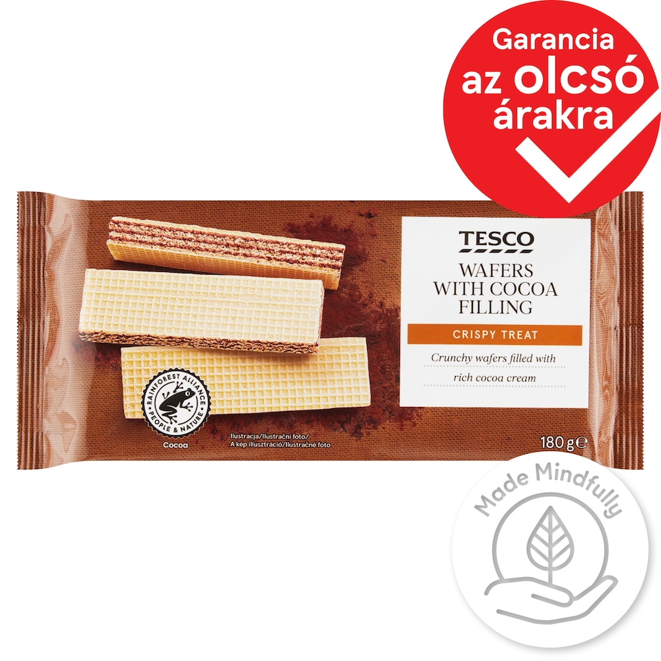 Tesco ostya kakaós töltelékkel 180 g
