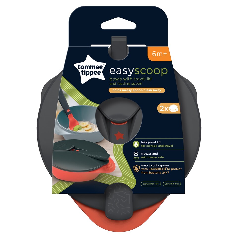 image 1 of Tommee Tippee Explora Easy Scoop Feeding 2 Bowls & 1 Lid