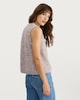 image 4 of F&F Textured Knitted Sleeveless Top with Wool in Mink