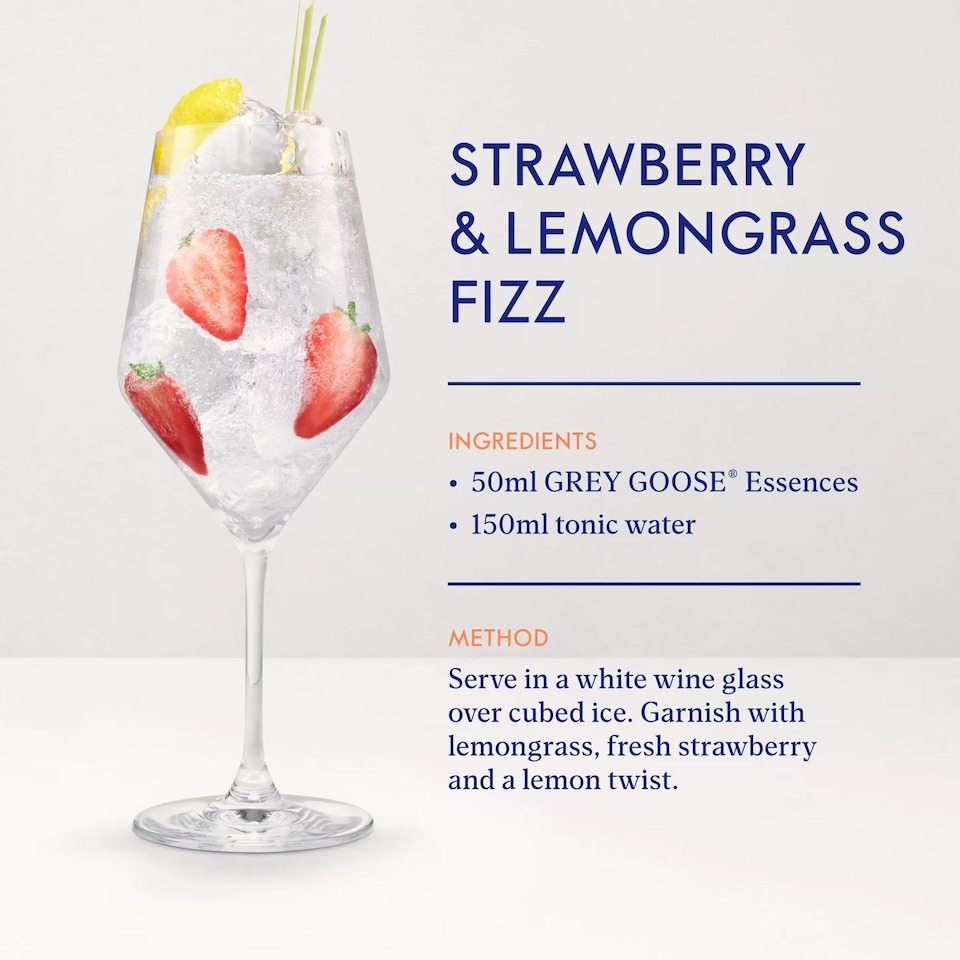 image 1 of Grey Goose Essences Strawberry Lemongrass Vodka Drink 700Ml