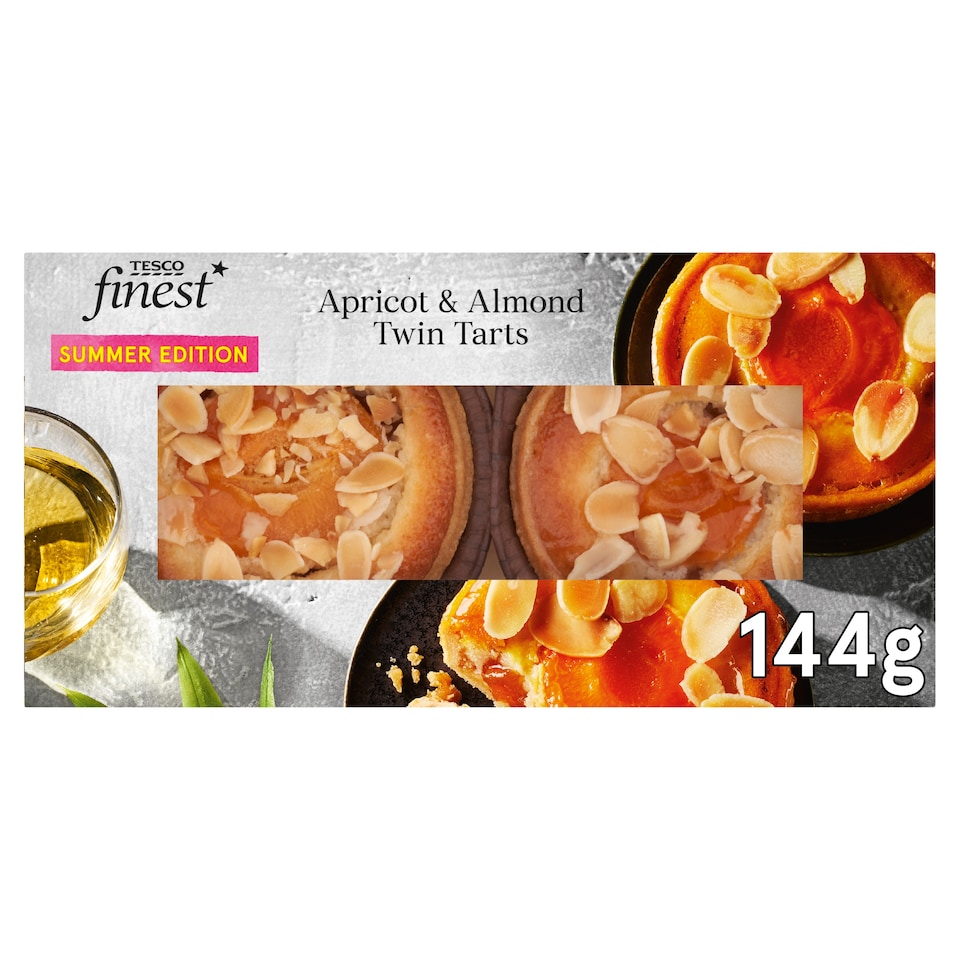 Tesco Finest Apricot & Almond Twin Tarts 144g