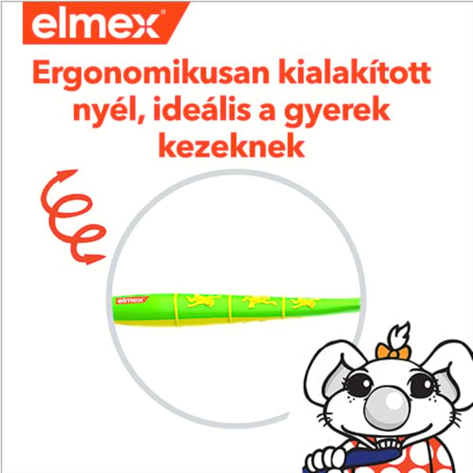 elmex Kids gyerek fogkefe 3-6 éves gyermekeknek lágy 1 db  1. kép