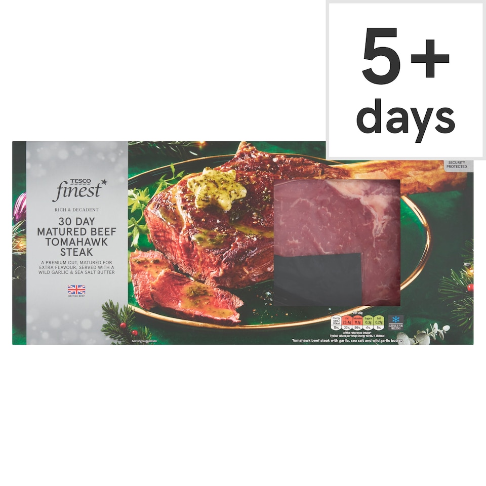 Tesco Finest 30-Day Matured Beef Tomahawk Steak 0.85-1.35kg (Serves 4-6)