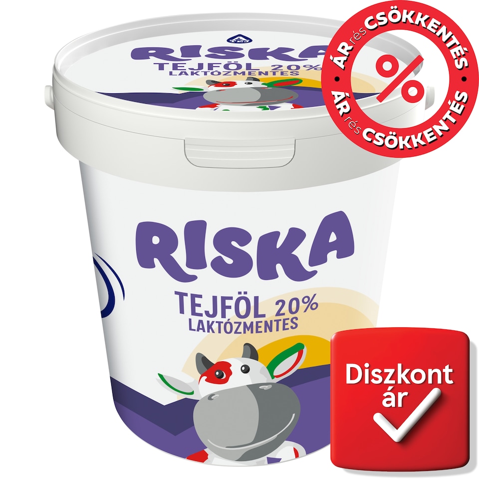 Riska laktózmentes tejföl 20% 800 g  1. kép