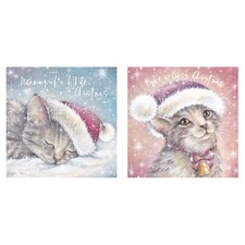 Tesco Winter Kitten Cards 10 Pack