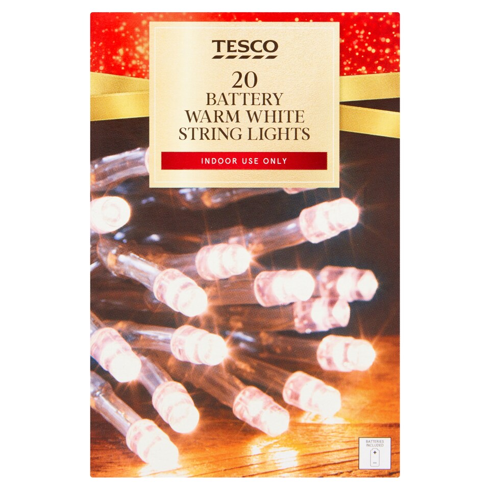 Tesco 20 Battery Warm White Lights