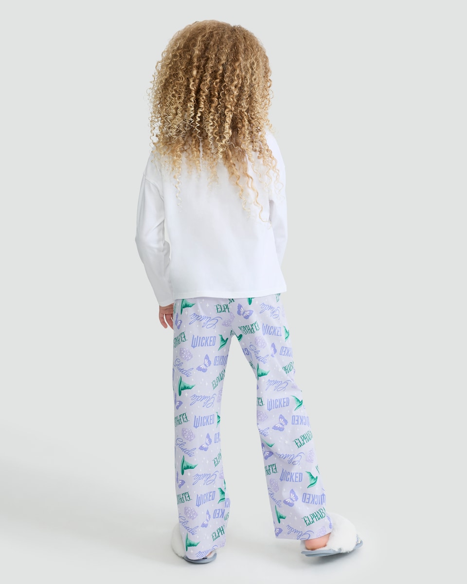 image 1 of Wicked 2-Piece Pure Cotton Elphaba Print Pyjamas in Multi