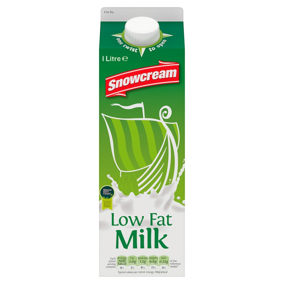 Snowcream Low Fat Milk 1Ltr